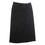 Womens A-Line Skirt Black Knee Length L