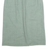 DEL MOD Womens Pencil Skirt Green Knee Length Wool Crazy Pattern UK 10