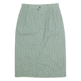 DEL MOD Womens Pencil Skirt Green Knee Length Wool Crazy Pattern UK 10