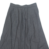 MODISSA Womens Flare Skirt Black Knee Length Wool Houndstooth S