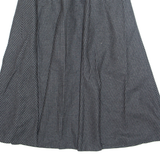 MODISSA Womens Flare Skirt Black Knee Length Wool Houndstooth S