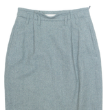 STRENESSE Pocketed Womens Pencil Skirt Blue Knee Length Wool Chevron XS
