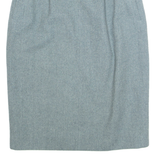 STRENESSE Pocketed Womens Pencil Skirt Blue Knee Length Wool Chevron XS