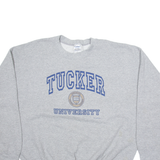 GILDAN Tucker University Mens Sweatshirt Grey USA XL