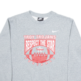 NIKE Trojans Mens Sweatshirt Grey USA S