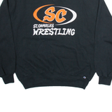 RUSSELL ATHLETIC ST. Charles Wrestling Mens Sweatshirt Black USA XL