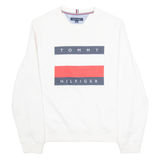 TOMMY HILFIGER Mens Sweatshirt White S