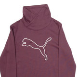 PUMA Womens Sweatshirt Maroon High Neck S