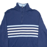 CHAPS Mens Sweatshirt Blue 1/4 Zip M
