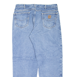 CARHARTT Blanket Lined Workwear Mens Jeans Blue Tapered Stone Wash W35 L29