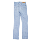 LEVI'S 724 High Rise BIG E Womens Jeans Blue Slim Skinny Stone Wash W25 L30