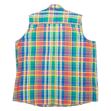 LILLA POPKIN Womens Printed Vest Green V-Neck Sleeveless 90s Check L