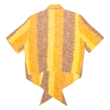 VERSE Womens Printed Shirt Orange V-Neck Striped M