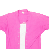 JESURUM Womens Blouse Pink V-Neck Floral M