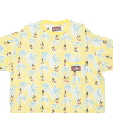 RADIO Womens Printed Top Yellow Crazy Pattern M