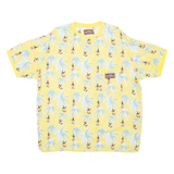 RADIO Womens Printed Top Yellow Crazy Pattern M
