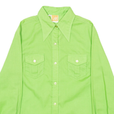 LM Womens Shirt Green Collared Long Sleeve M