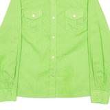 LM Womens Shirt Green Collared Long Sleeve M