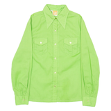 LM Womens Shirt Green Collared Long Sleeve M
