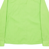 LM Womens Shirt Green Collared Long Sleeve M