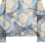 TALLY WEIJL Womens Printed Blouse Blue High Neck Long Sleeve Crazy Pattern S