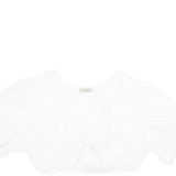 LANDHAUS Womens Milkmaid Top White Puff Sleeve L