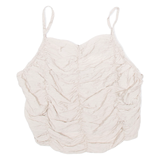 ZARA Womens Vest Beige V-Neck Sleeveless M