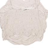 ZARA Womens Vest Beige V-Neck Sleeveless M