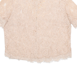ZARA Womens Printed Blouse Pink Crazy Pattern M
