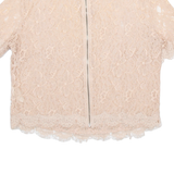 ZARA Womens Printed Blouse Pink Crazy Pattern M
