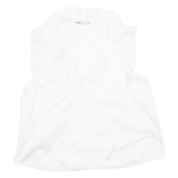 ZARA Womens Vest White Sleeveless 2XL