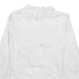 ZARA Womens Printed Blouse Blue Long Sleeve Floral M