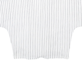 ZARA Womens Printed Blouse White V-Neck Striped L