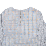 ZARA Womens Printed Blouse Black Long Sleeve Check M