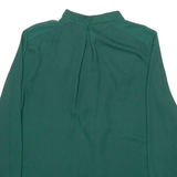 ZARA Womens Shirt Green Long Sleeve Viscose S