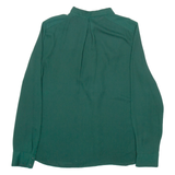 ZARA Womens Shirt Green Long Sleeve Viscose S