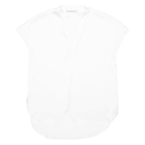 ZARA Womens Vest White V-Neck Sleeveless Silk S