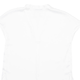 ZARA Womens Vest White V-Neck Sleeveless Silk S