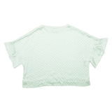 ZARA Womens Printed Blouse Green Silk Polka Dot M