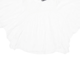 ZARA Womens Blouse White Ruffle Sleeve Viscose Floral M
