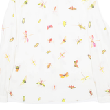 ZARA Womens Printed Shirt White Collared Long Sleeve XS