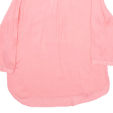 ZARA Womens Blouse Pink V-Neck Long Sleeve M