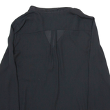 ZARA Womens Bardot Blouse Black V-Neck Long Sleeve Viscose S