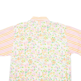KORET Womens Printed Shirt Orange Collared Striped M