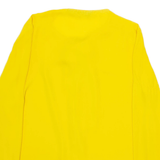 ZARA Womens Blouse Yellow Collared Long Sleeve Silk S