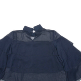ZARA Womens Blouse Blue Ruffle Sleeve Viscose XS