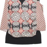 ZARA Womens Printed Vest Black V-Neck Sleeveless Silk Crazy Pattern M