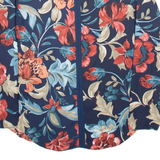 ZARA Womens Printed Blouse Blue V-Neck Long Sleeve Viscose Floral S