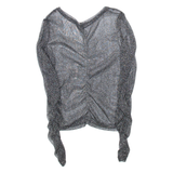 Womens Top Black Long Sleeve Viscose S