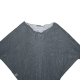 FUTURA Womens Blouse Black Long Sleeve Viscose M